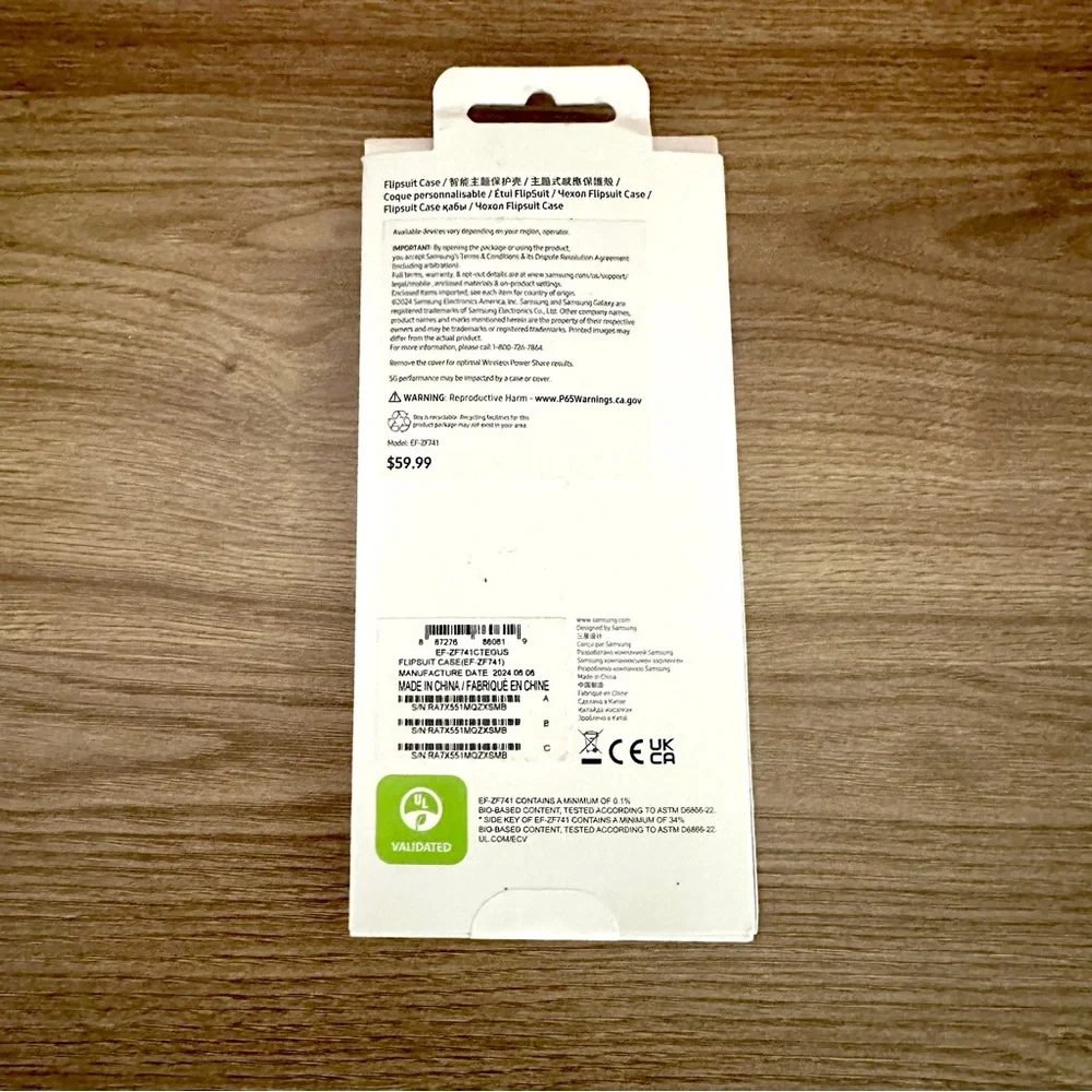 GENUINE Samsung Neon Flipsuit Case Cover for Galaxy Z Flip6 Clear NEW Not Sealed